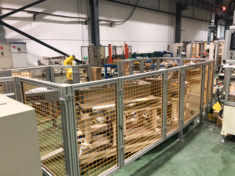 澳宏機器人安全圍欄易拆裝，安全堅固